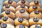 Choose 5 artisan donuts made fresh in-house: Mocha, Pistachio, Salted Caramel, Lemon Meringue, Matcha Strawberry & more. 24hr pre-order. Donut Box Christchurch | Blue Moon Bakehouse