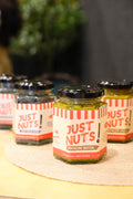 Just Nuts NZ-made pistachio and sesame butter spread and drizzle range from Blue Moon Bakehouse