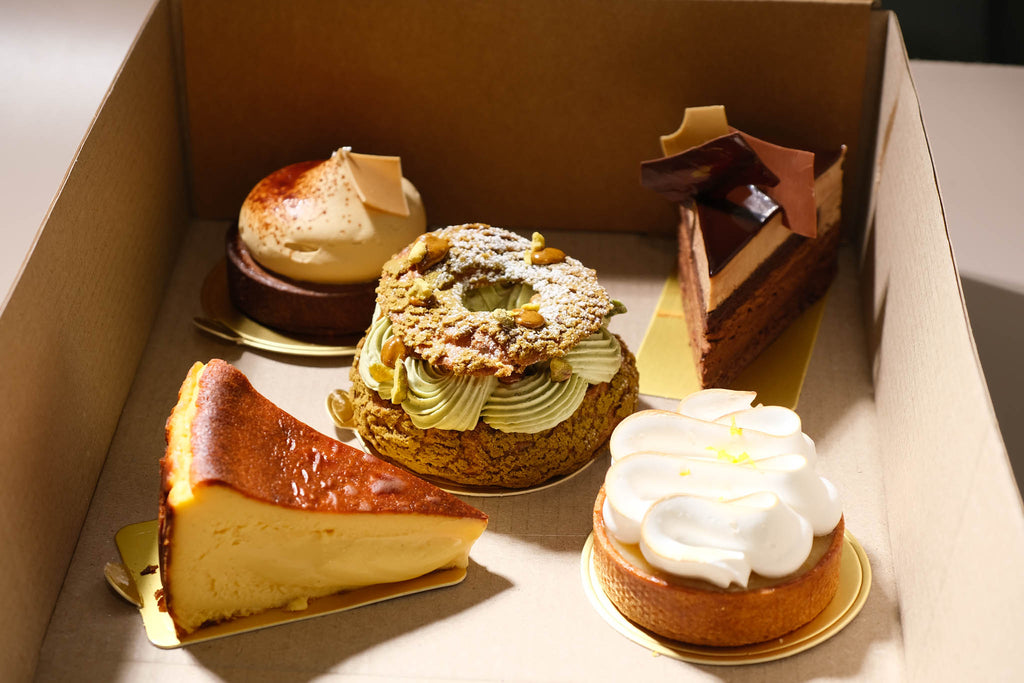 Blue Moon Mystery Pastry Box with freshly baked assorted pastries cakes and treats