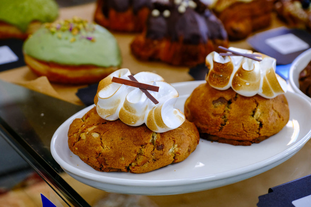 5 cookies baked from scratch with real butter & premium ingredients: Red Velvet, Chocolate S'mores, Salted Caramel, Matcha & more. 24hr pre-order.