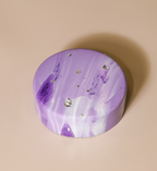 Purple ube mousse layered with coconut cream — light, tropical and stunning. 8" cake, 48hr pre-order. Christchurch pickup & delivery.
