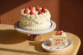 8 inch strawberry shortcake with light sponge strawberries and whipped cream from Blue Moon Bakehouse
