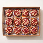 Raspberry cinnamon scroll box — Blue Moon Bakehouse Christchurch cinnamon roll catering
