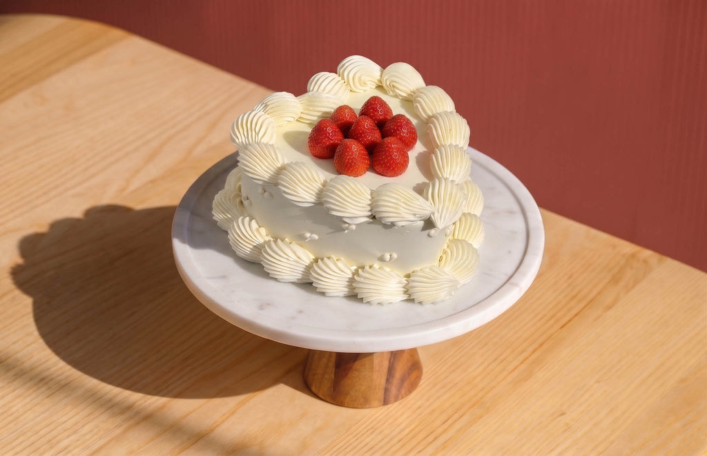 heart shape strawberry shortcake by Blue Moon Bakehouse in Christchurch
double layered with cream and strawberry in the middle