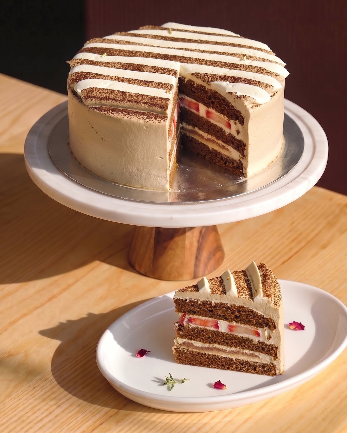 Hojicha Shortcake Christchurch Blue Moon Bakehouse