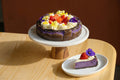 Purple ube basque burnt cheesecake — sweet, creamy and stunning. 8" cake, 48hr pre-order. Christchurch pickup & delivery.